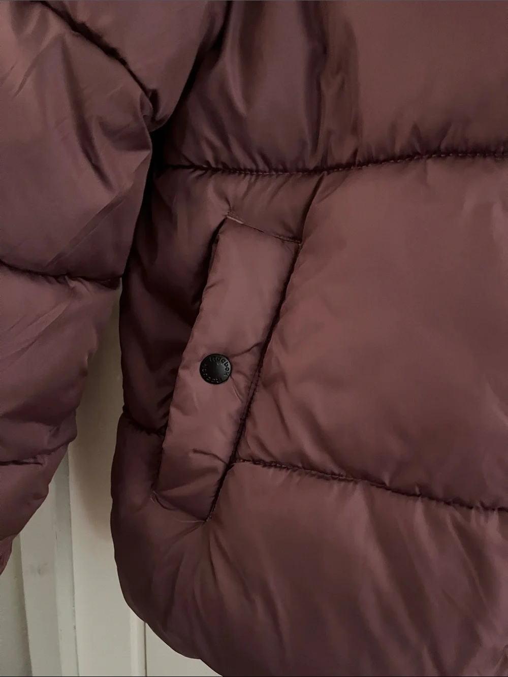 Reebok Girl’s Mauve Puffer Jacket with Black Sherpa Hood